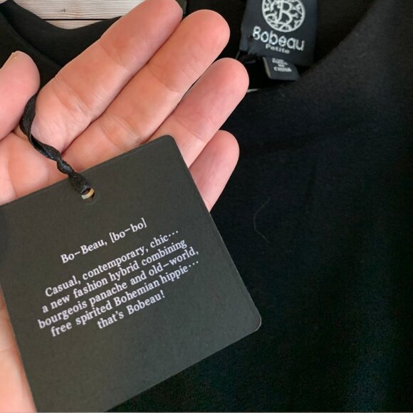 NWT Black Bobeau Dress Short Sleeve Size XSP - Picture 4 of 9